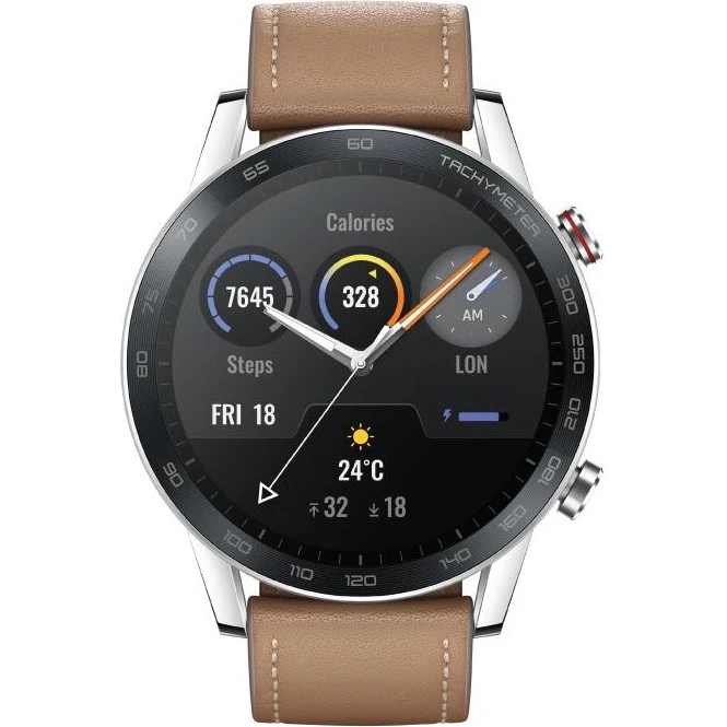 Huawei Honor Magic Watch 2 MNS-B19 Flax Brown 46mm Brown Leather Strap Бренд: Honor; Лінійка: MagicWatch 2; iOS: є;