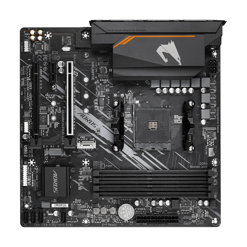 GIGABYTE B550M AORUS ELITE AX (UA) Бренд: GIGABYTE; Тип роз'єму CPU: Socket AM4;