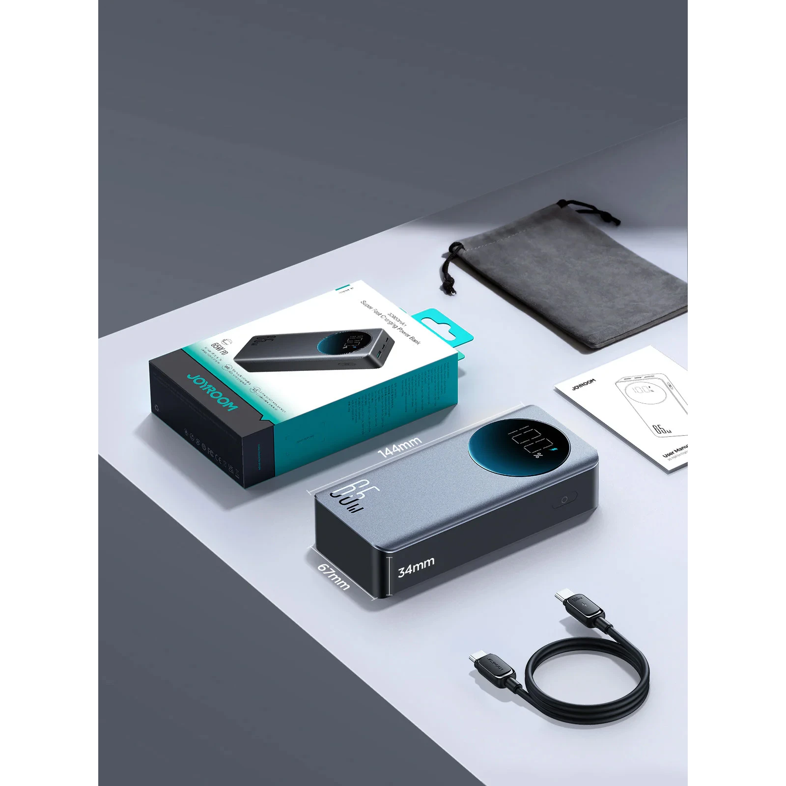 JOYROOM JR-PBF05 30000mAh Black (UA) Місткість: 30000 мА · год;