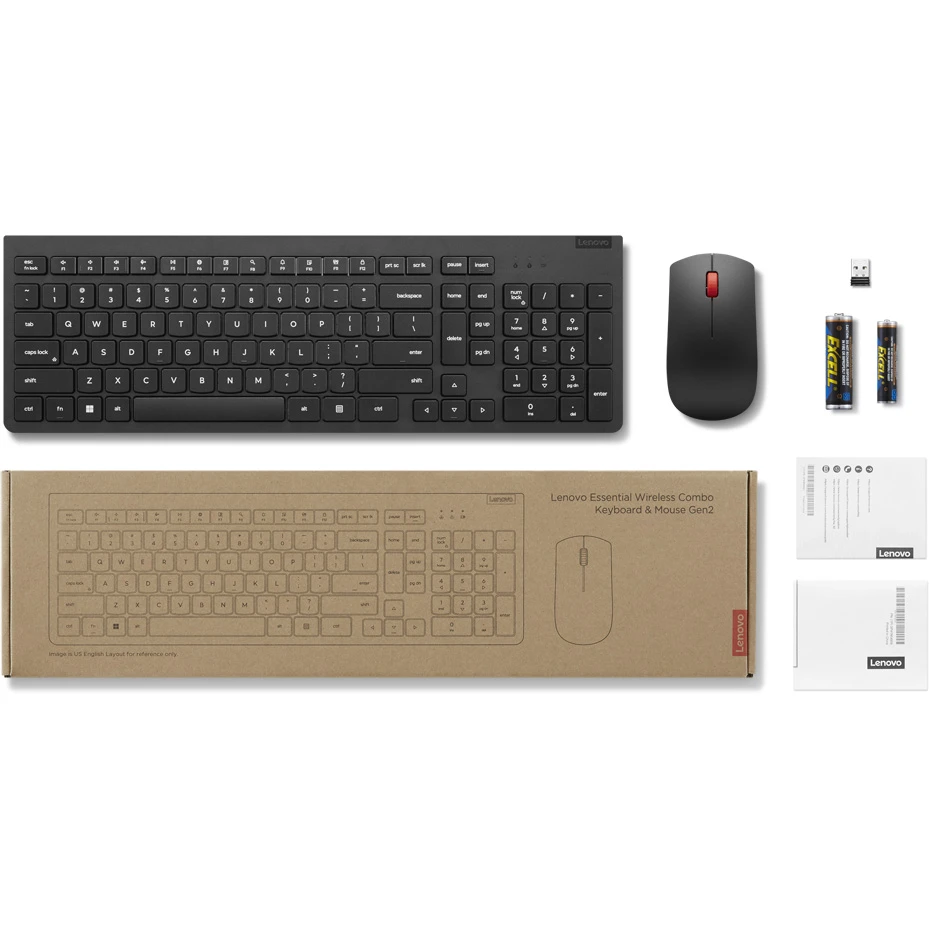 LENOVO Essential Wireless Combo Keyboard & Mouse Gen2 Black (4X31N50709) (UA) Інтерфейс підключення: