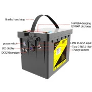 LIITOKALA LiFePO4 12V 100Ah LCD DC (12В, 100Ач, 4S1P/BMS) (DC-12V100AH ​​LIFEPO4) (UA)