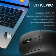 OFFICEPRO M307B Silent Click Wireless Black (UA)