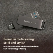 PATRIOT Rage R550 USB/USB-C3.2 64GB Matte Black (PE64GR550DSAD) (UA)