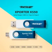 PATRIOT Xporter X550 USB/USB-C3.2 64GB (PS64GX550AAD) (UA)