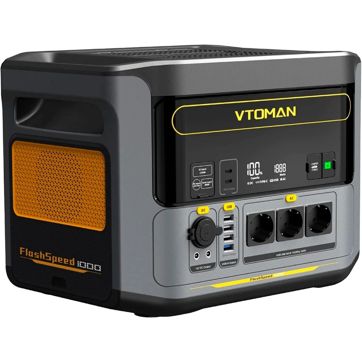 VTOMAN FlashSpeed 1000 (UA) Энергетическая ёмкость: 828 Вт·ч;