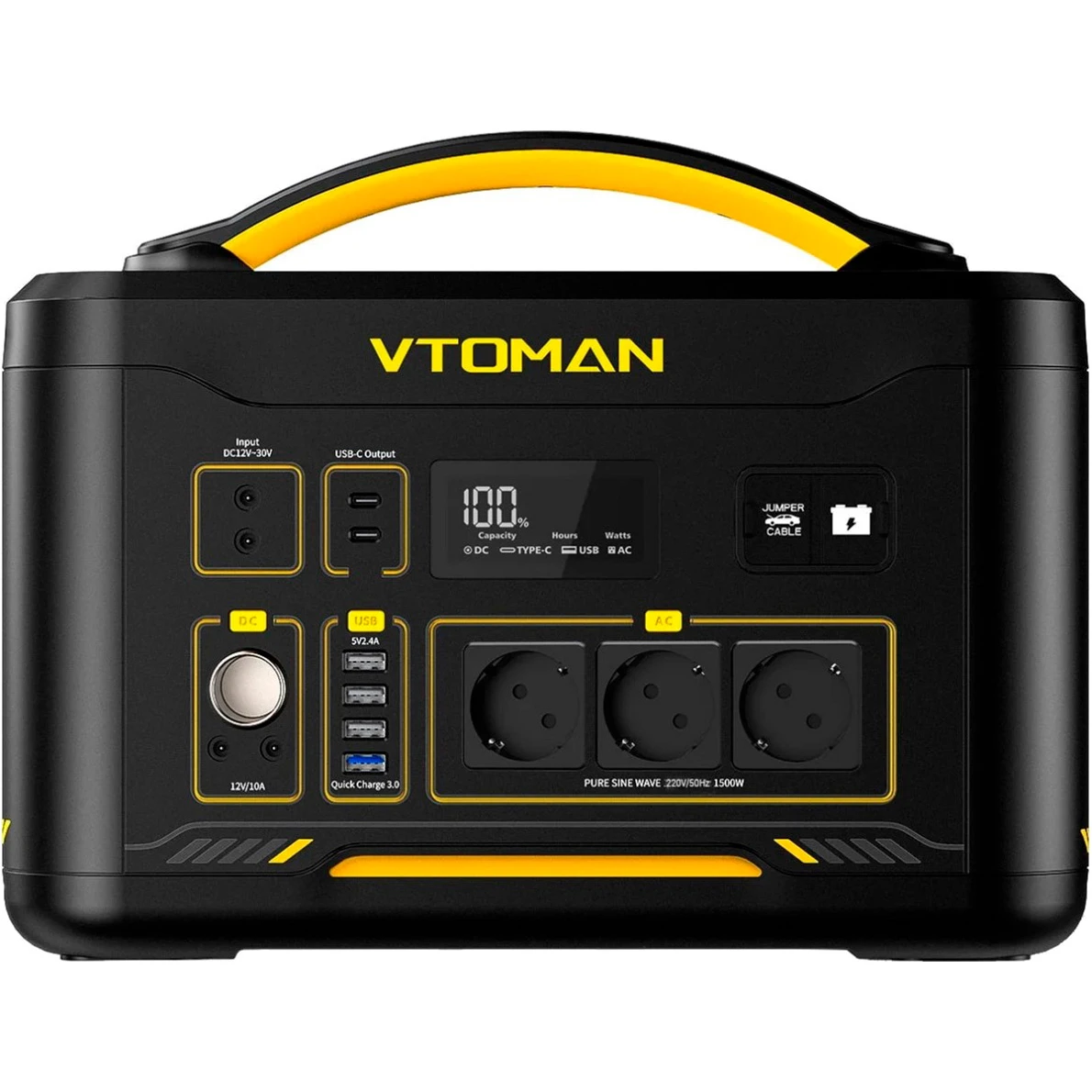 VTOMAN Jump 1500X (UA) Энергетическая ёмкость: 828 Вт·ч;