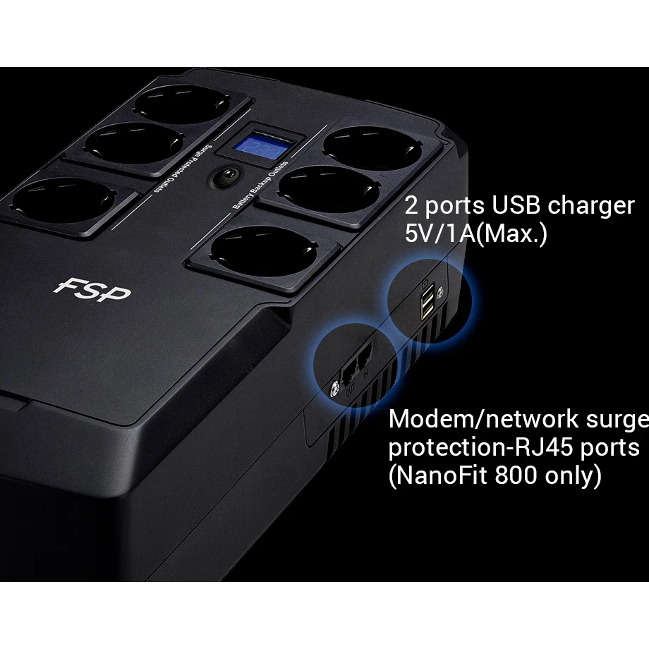 FSP NanoFit 800 (PPF4801704) (UA) Форма вихідного сигналу  Орієнтовна синусоїд 