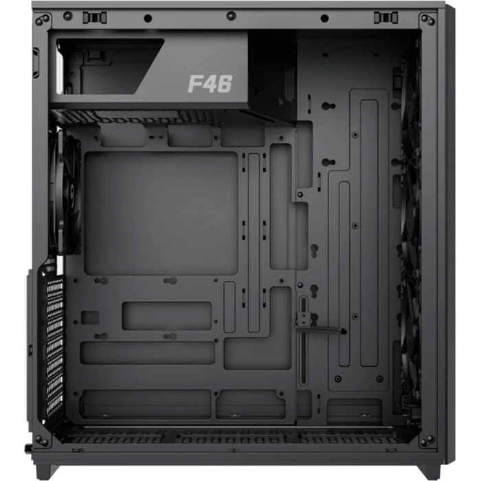 GAMEMAX F46 Dark Black (UA) охолодження в комплекті  передня панель 3 × 120 мм argb світлодіод, задня панель 1 × 120 мм argb світлодіод 