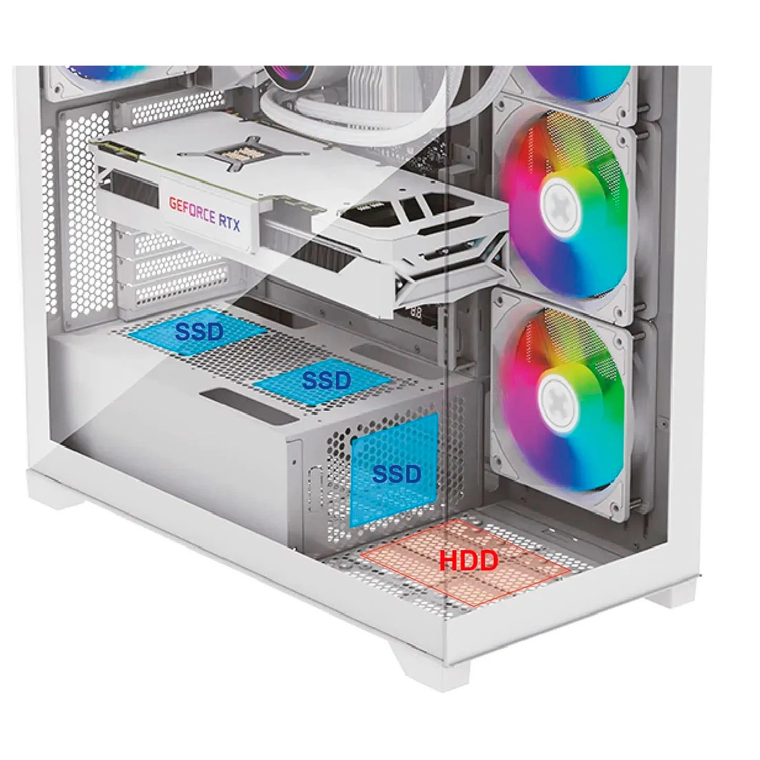 XILENCE Xilent Gleam X818.W.ARGB White (XG271_X818.W.ARGB) (UA) Тип корпусу: Mid Tower; Форм-фактор: