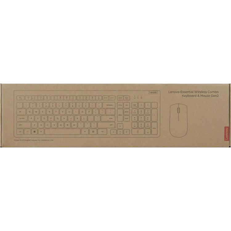 LENOVO Essential Wireless Combo Keyboard & Mouse Gen2 Black (4X31N50709) (UA) Раскладка клавиатуры английская;украинская