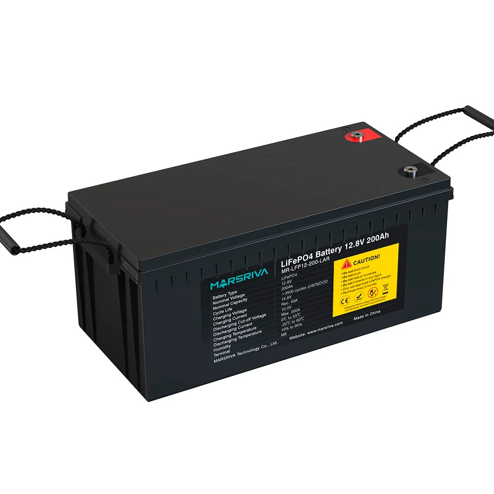 MARSRIVA LiFePO4 Lead Acid Replacement 12.8V 200Ah (12.8В, 200Ач, BMS) (MR-LFP12-200-LAR) (UA) енергетична ємність  2560 Вт 