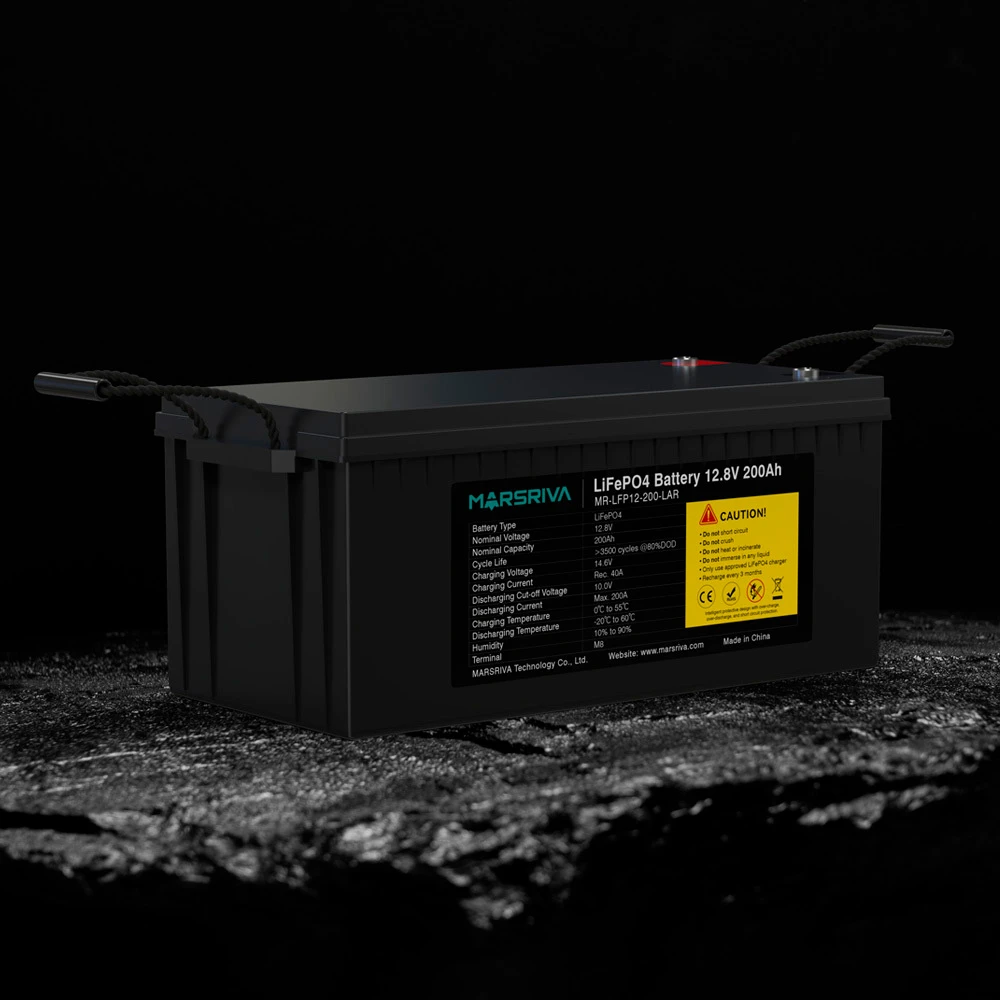 MARSRIVA LiFePO4 Lead Acid Replacement 12.8V 200Ah (12.8В, 200Ач, BMS) (MR-LFP12-200-LAR) (UA) Тип батареї: LiFePO4; Номінальна