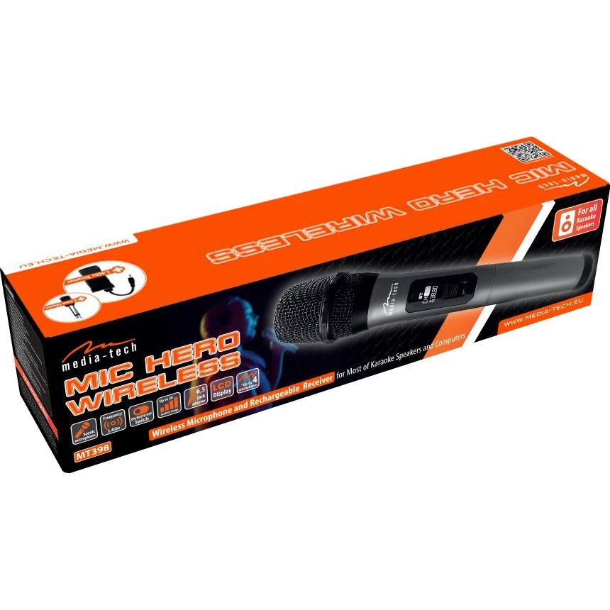 MEDIA-TECH Mic Hero Wireless (MT398) (UA) Тип  Динамічна 