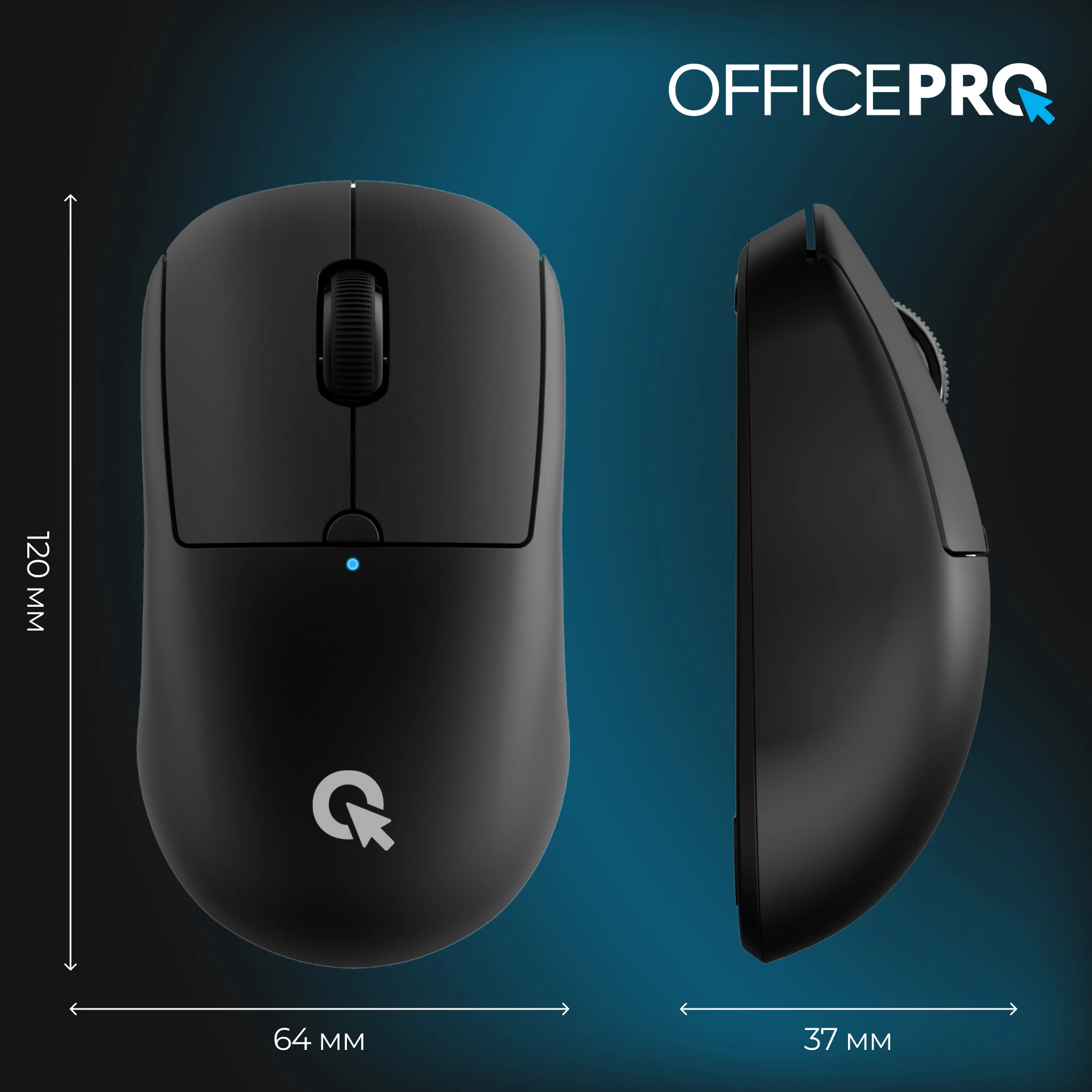 OFFICEPRO M307B Silent Click Wireless Black (UA) Підключення: бездротове; Тип