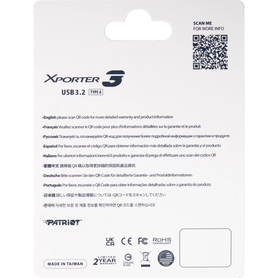 PATRIOT microSDXC VX 64GB UHS-I U3 V30 Class 10 (PSF64GVX31MCX) Тип: microSDXC; Об'єм пам'яті: 64 ГБ;