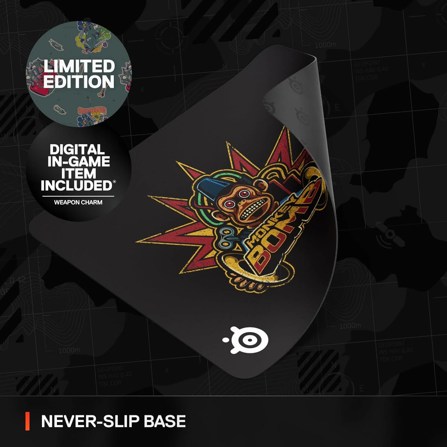 STEELSERIES QcK L Call of Duty Monkey Bomb Edition (63449) (UA) Толщина 2 мм