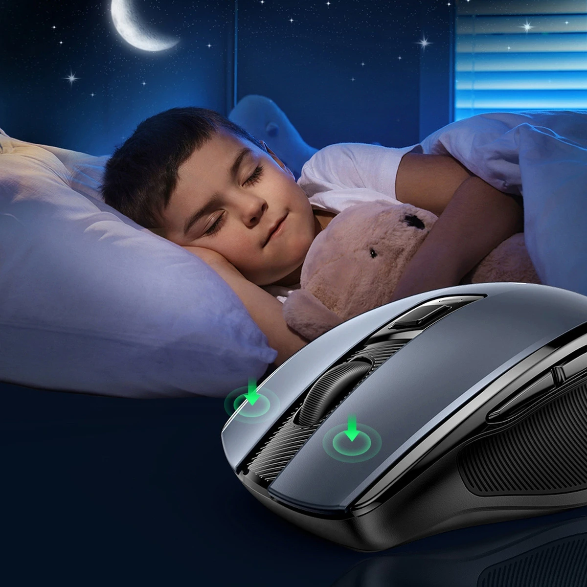 UGREEN MU006 Ergonomic Wireless Black (15063) (UA) Можливість змінювати перемикання дозволів  IS (800 1200 1600 2000 4000 dpi) 