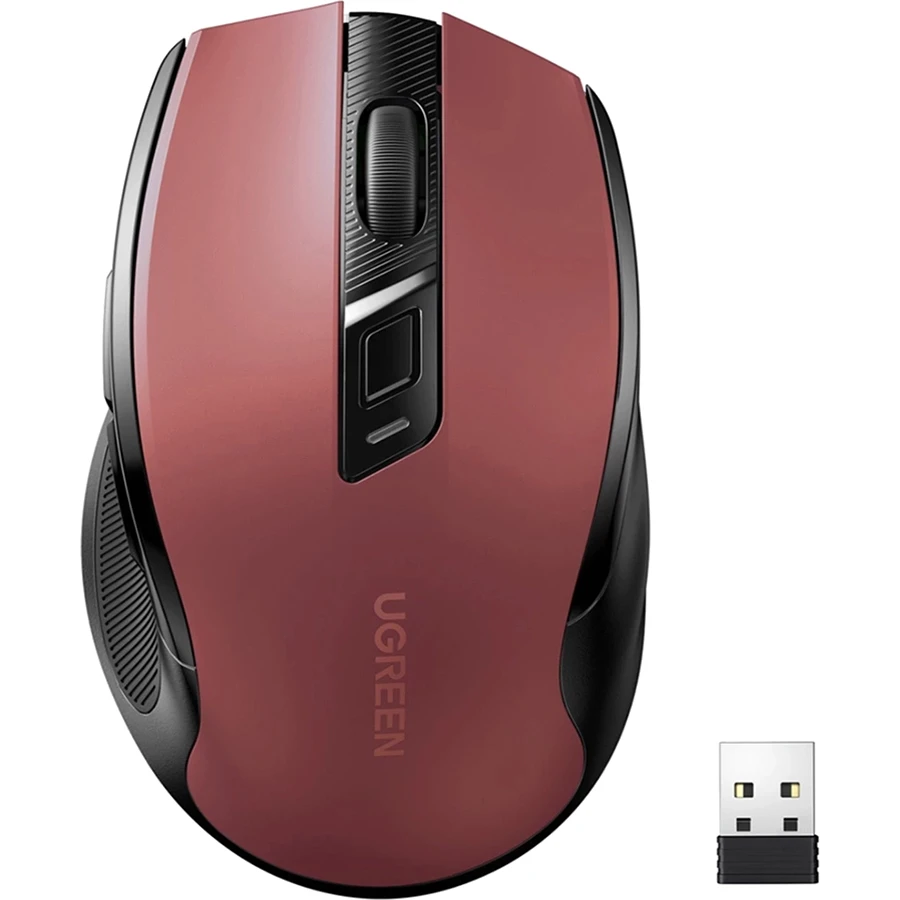UGREEN MU006 Ergonomic Wireless Red (25752) (UA) Підключення: бездротове; Тип