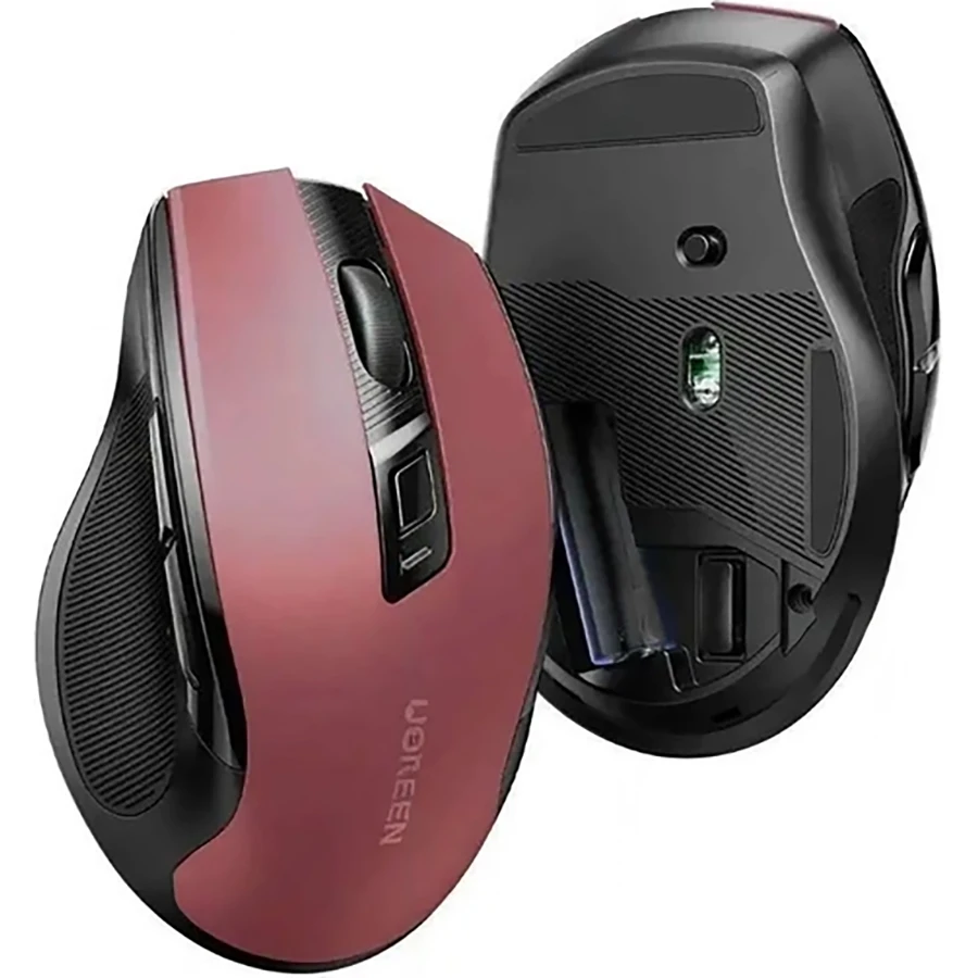 UGREEN MU006 Ergonomic Wireless Red (25752) (UA) Прокрутка стандартная