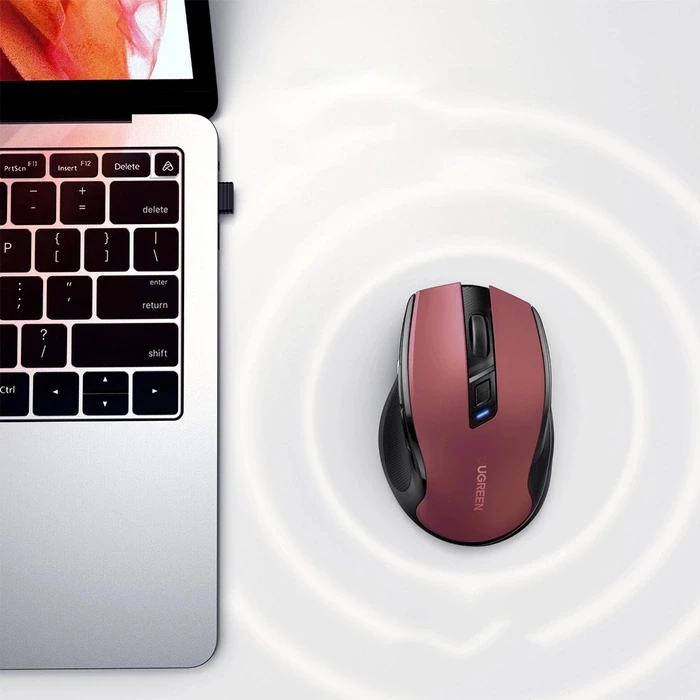 UGREEN MU006 Ergonomic Wireless Red (25752) (UA) Тип сенсора оптический