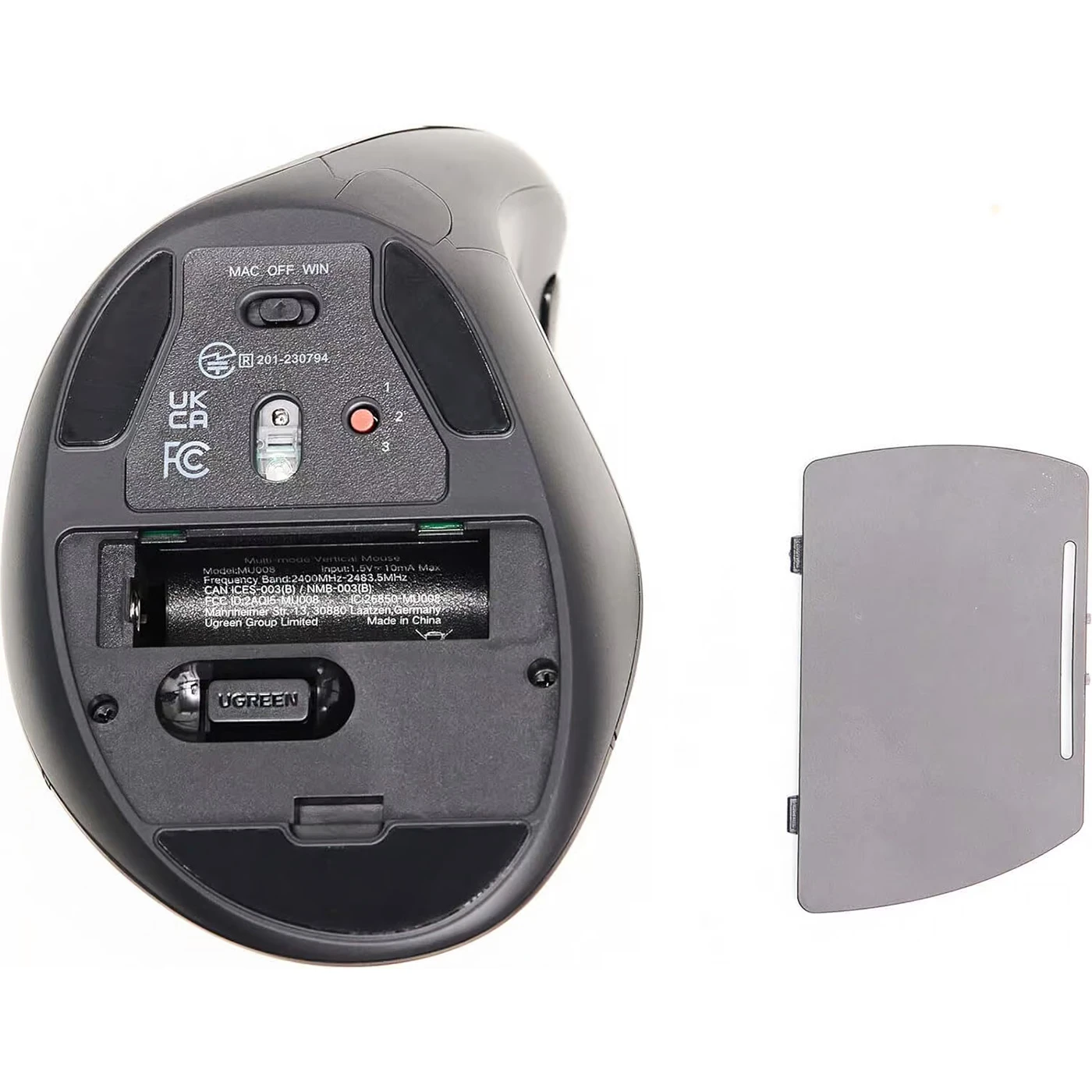 UGREEN MU008 Vertical Ergonomic Black (25444) (UA) Підключення: бездротове; Тип