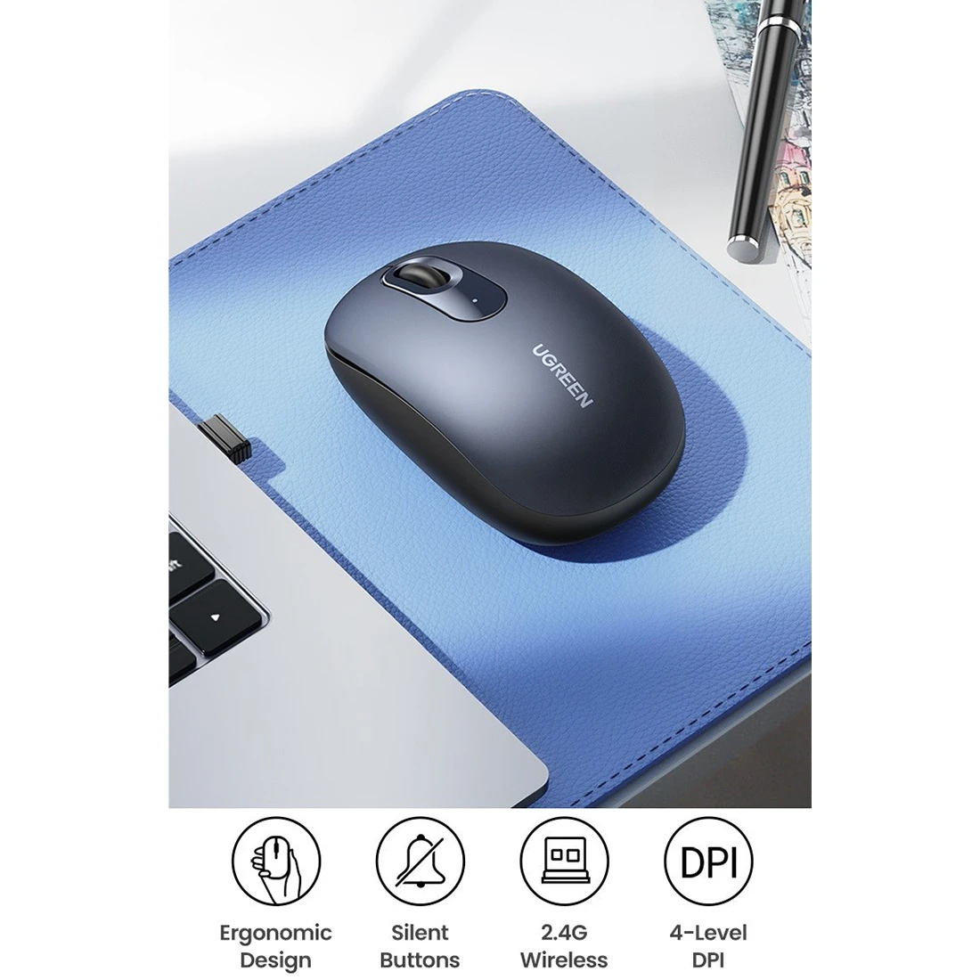 UGREEN MU105 Portable Blue (90671) (UA) Кількість кнопок  3 