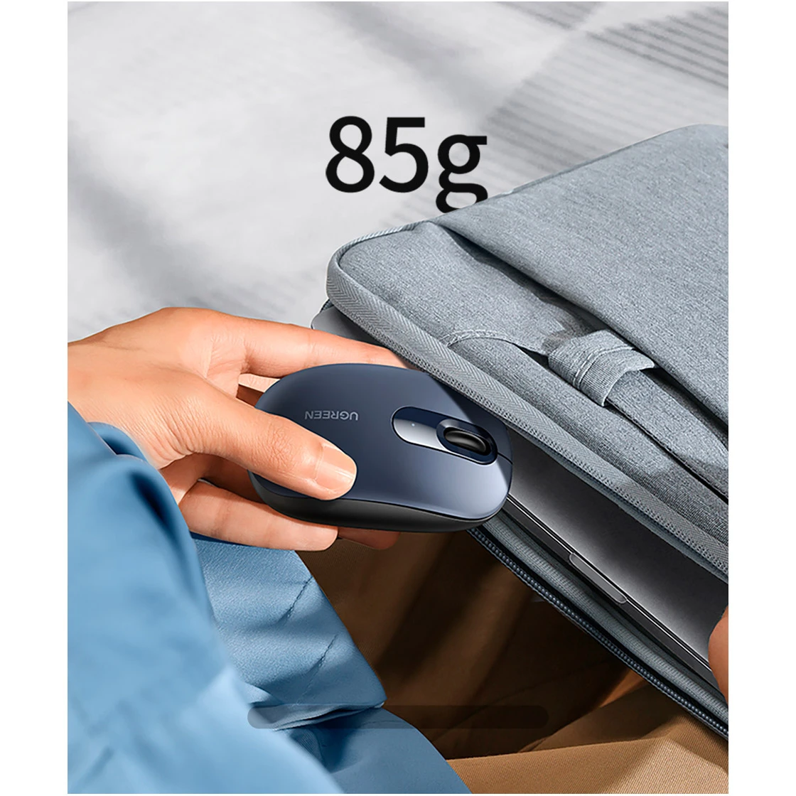 UGREEN MU105 Portable Deep Blue (90550) (UA) Роздільна здатність датчика  2400 dpi 