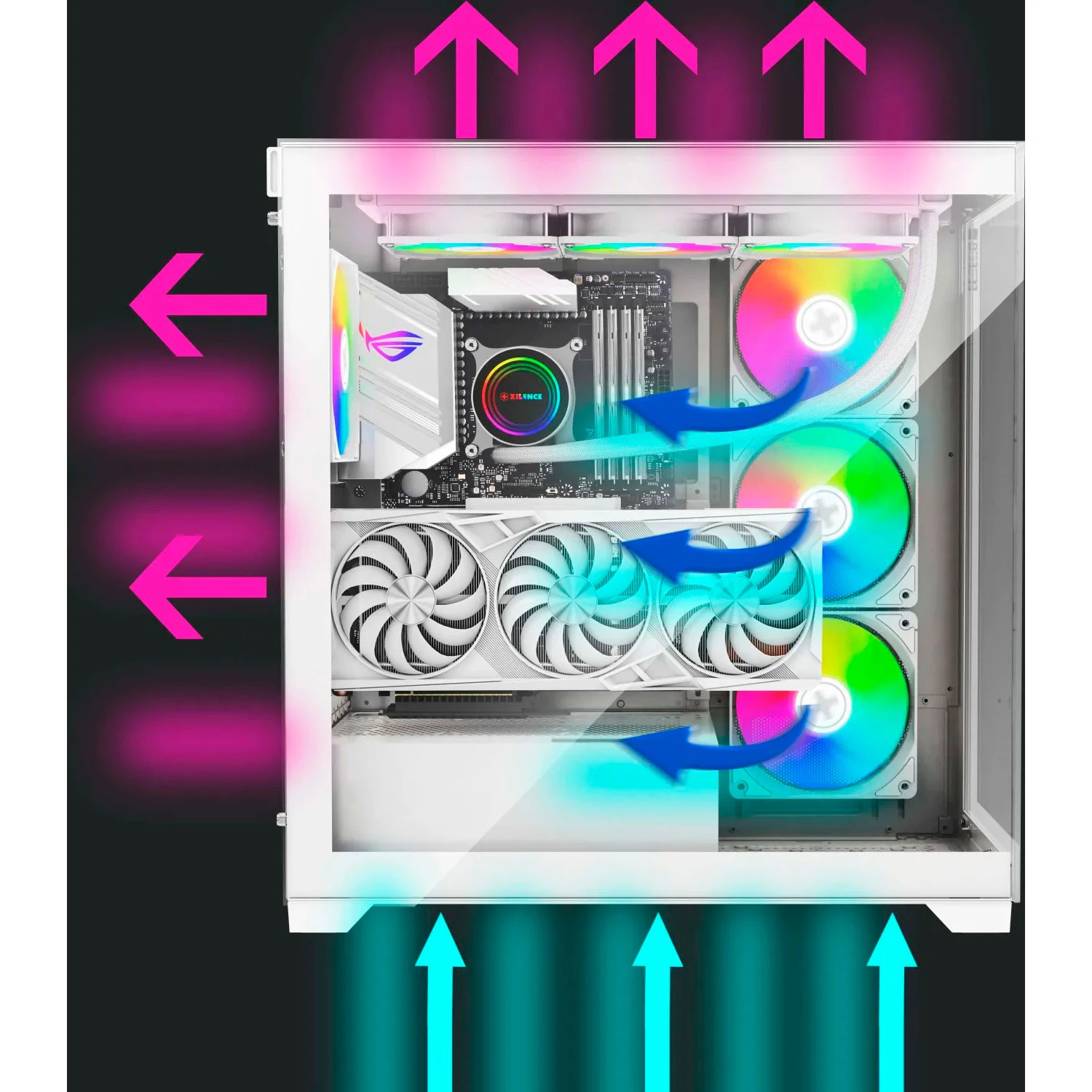 XILENCE Xilent Gleam X818.W.ARGB Black (XG171_X818.ARGB) (UA) Тип корпуса: Mid Tower; Форм-фактор: