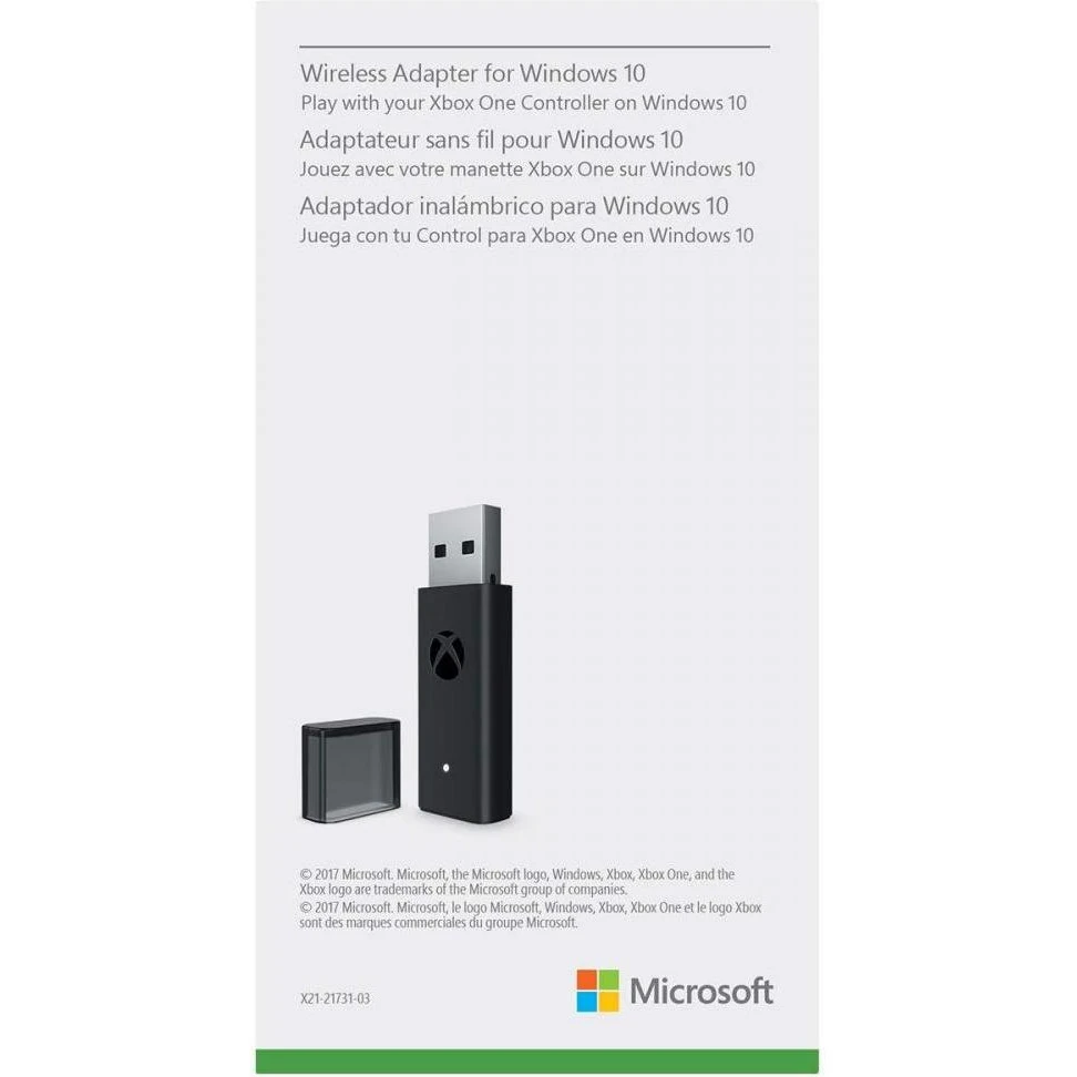 Бездротовий адаптер для геймпада Xbox One Microsoft Wireless Adapter for Windows 10 (6HN-00003) Сумісність: ПК, ноутбуки (Windows 10)