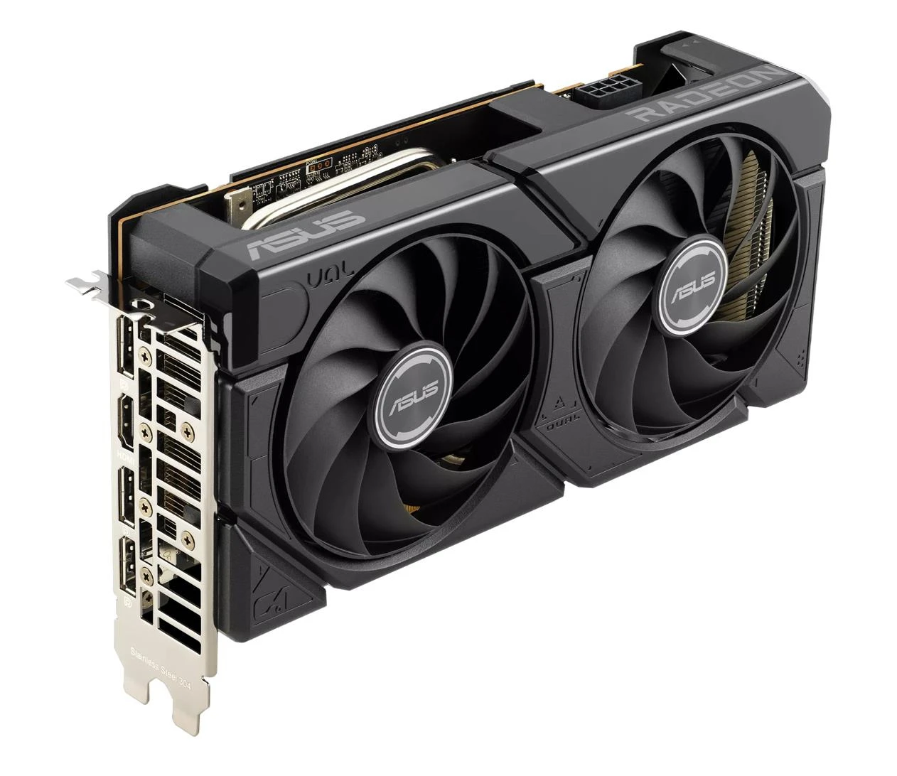 ASUS Radeon RX 7600 DUAL EVO OC 8GB GDDR6 (DUAL-RX7600-O8G-EVO) EU Шина пам'яті  128 біт <==> Здатність пам’яті == 18 ГБ/с 