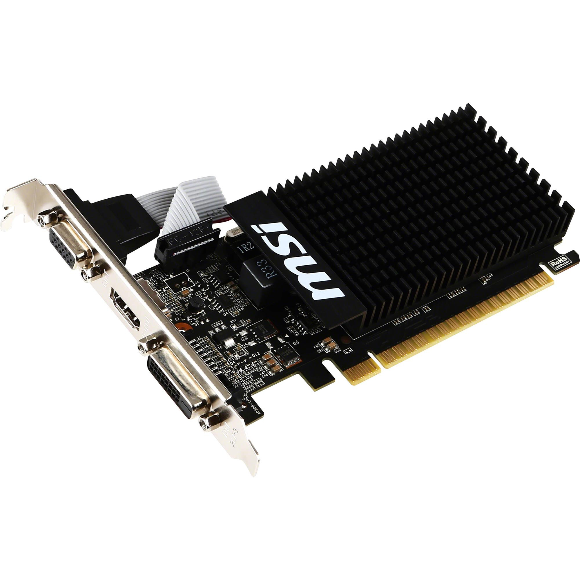 MSI GeForce GT 710 Low Profile 2GB DDR3 (GT 710 2GD3H LP) EU Поддержка трассировки лучей: