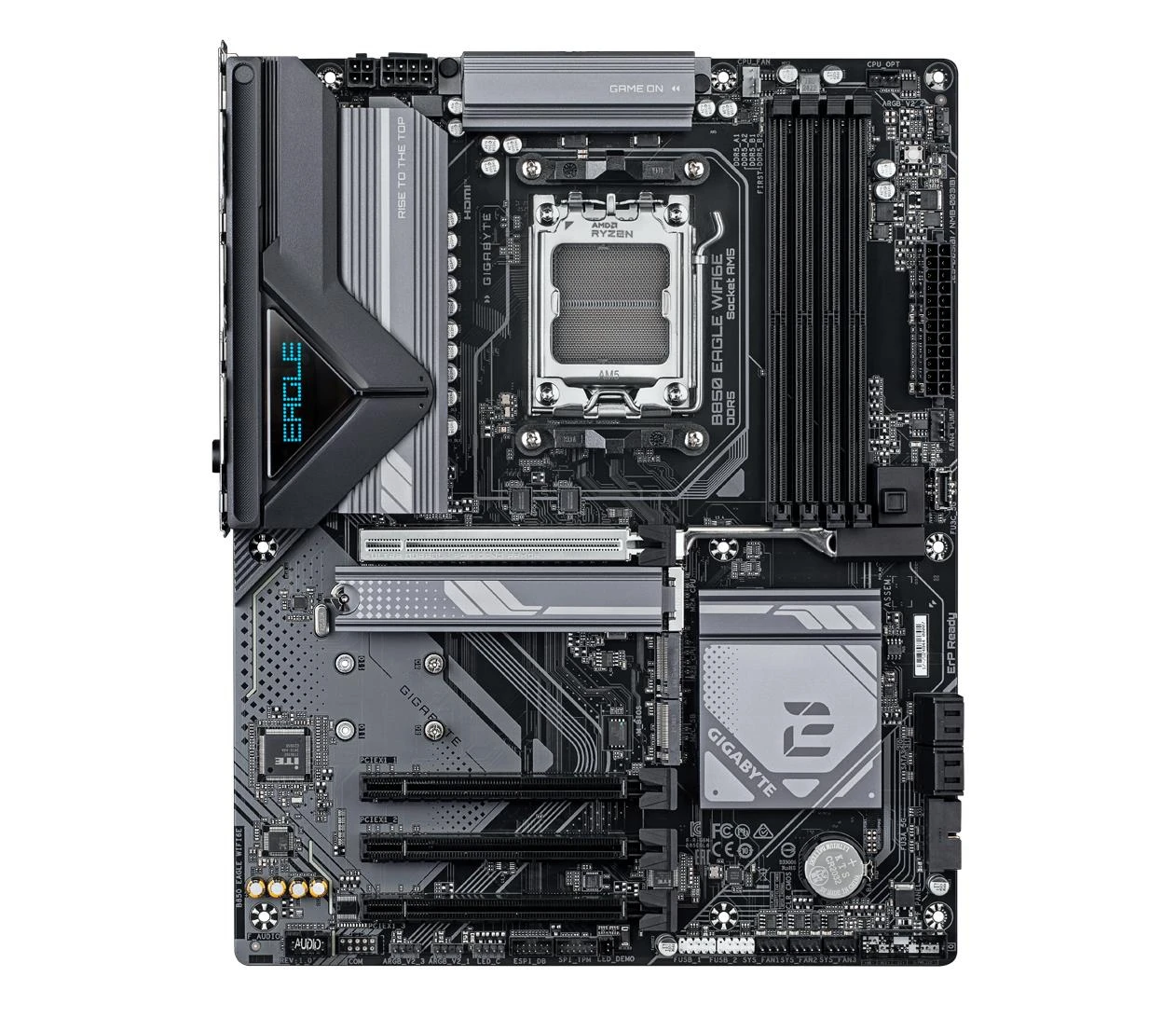Gigabyte B850 EAGLE WIFI6E EU Сумісність з SSD-накопичувачами m.2 з радіатором  Так - немає зіткнень