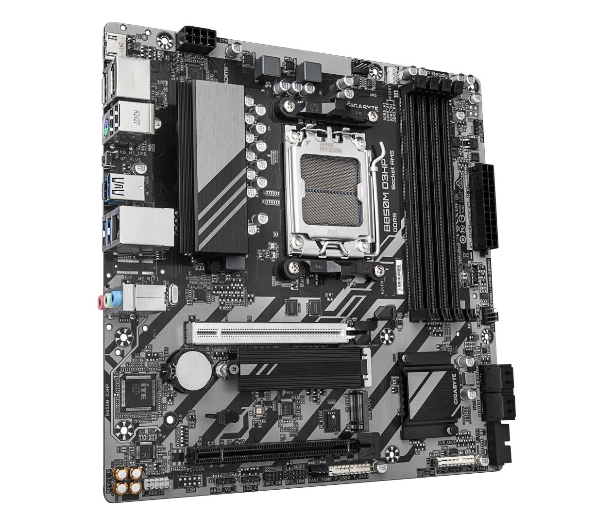 Gigabyte B850M D3HP EU Охолодження секції живлення радіатором  Так (частково охолоджувана силова частина з алюмінієвим радіатором)