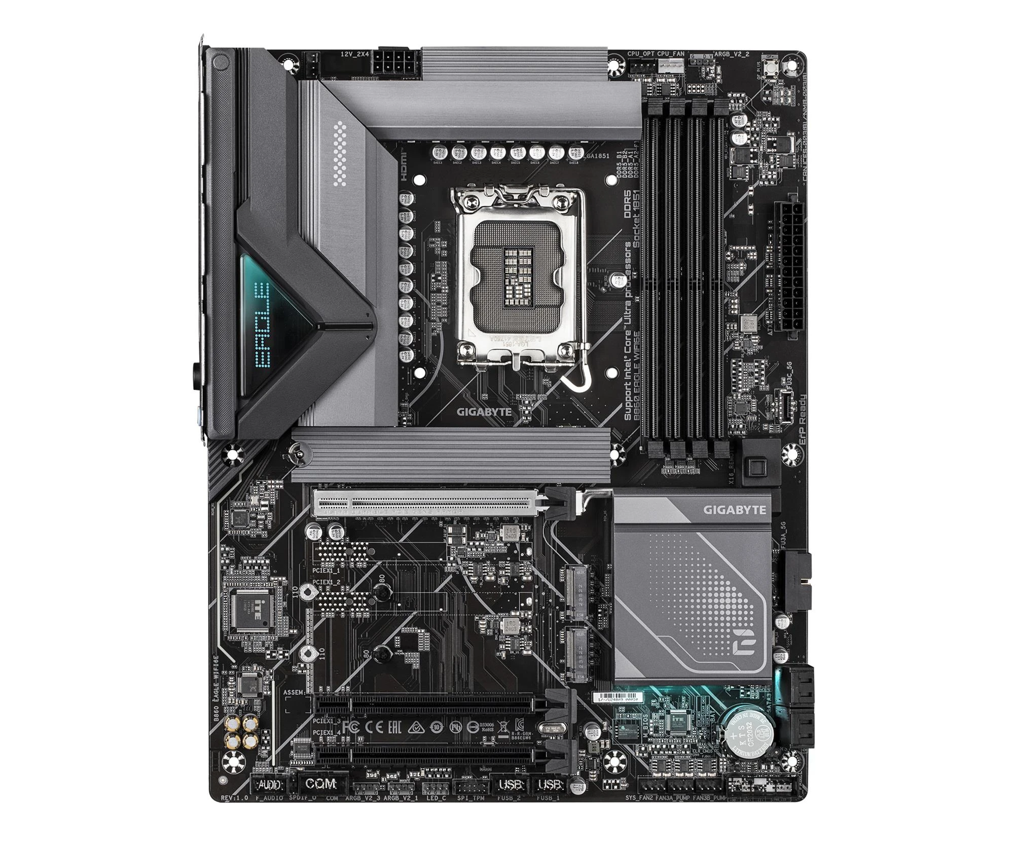 Gigabyte B860 EAGLE WIFI6E EU Конструкция силовой части: 12+1+2;