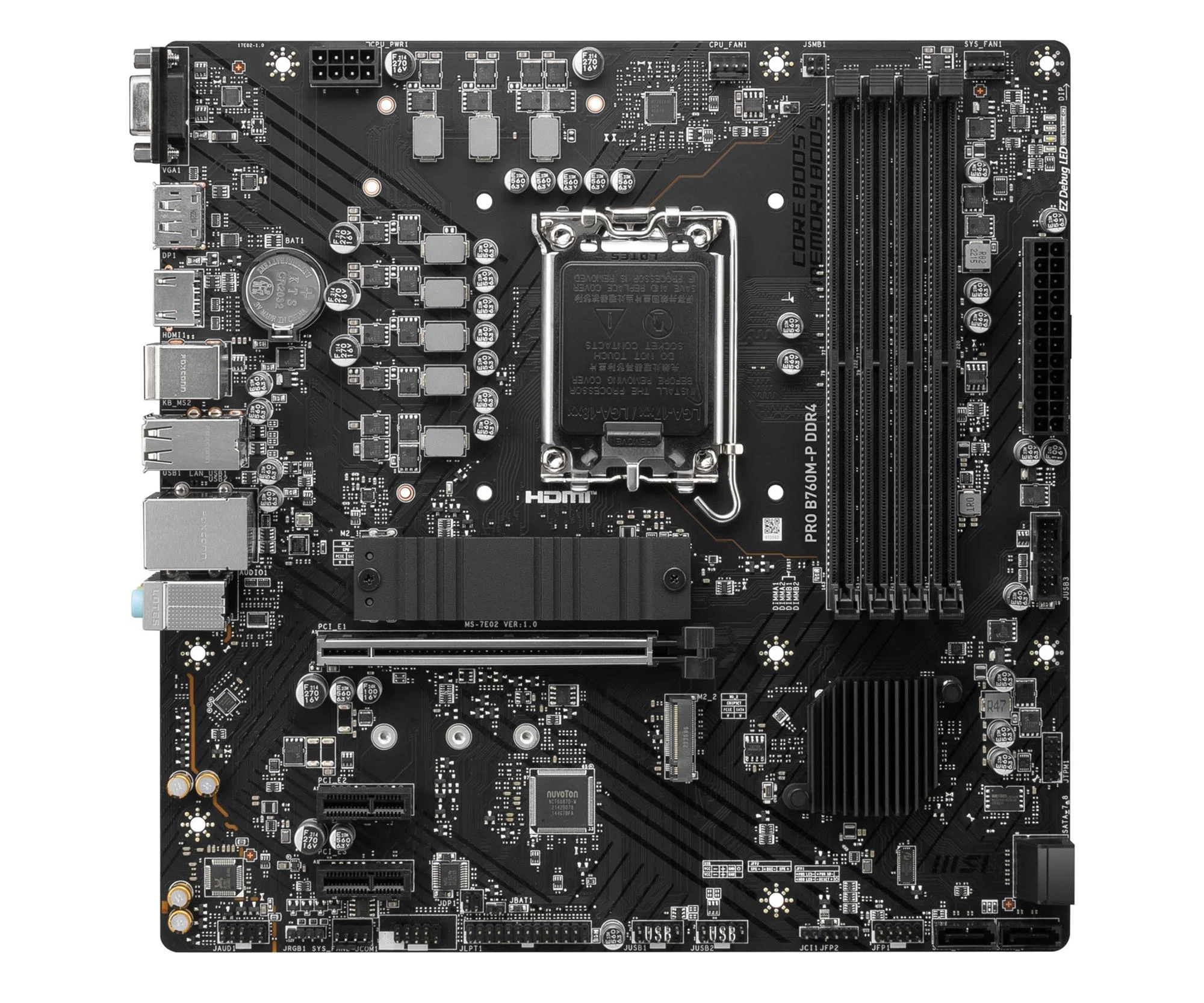 MSI PRO B760M-P DDR4 EU Підтримується сімейство процесорів  Intel Core I9; Intel Core I7; Intel Core i5; Intel Core I3; Intel Celeron; Intel Pentium 