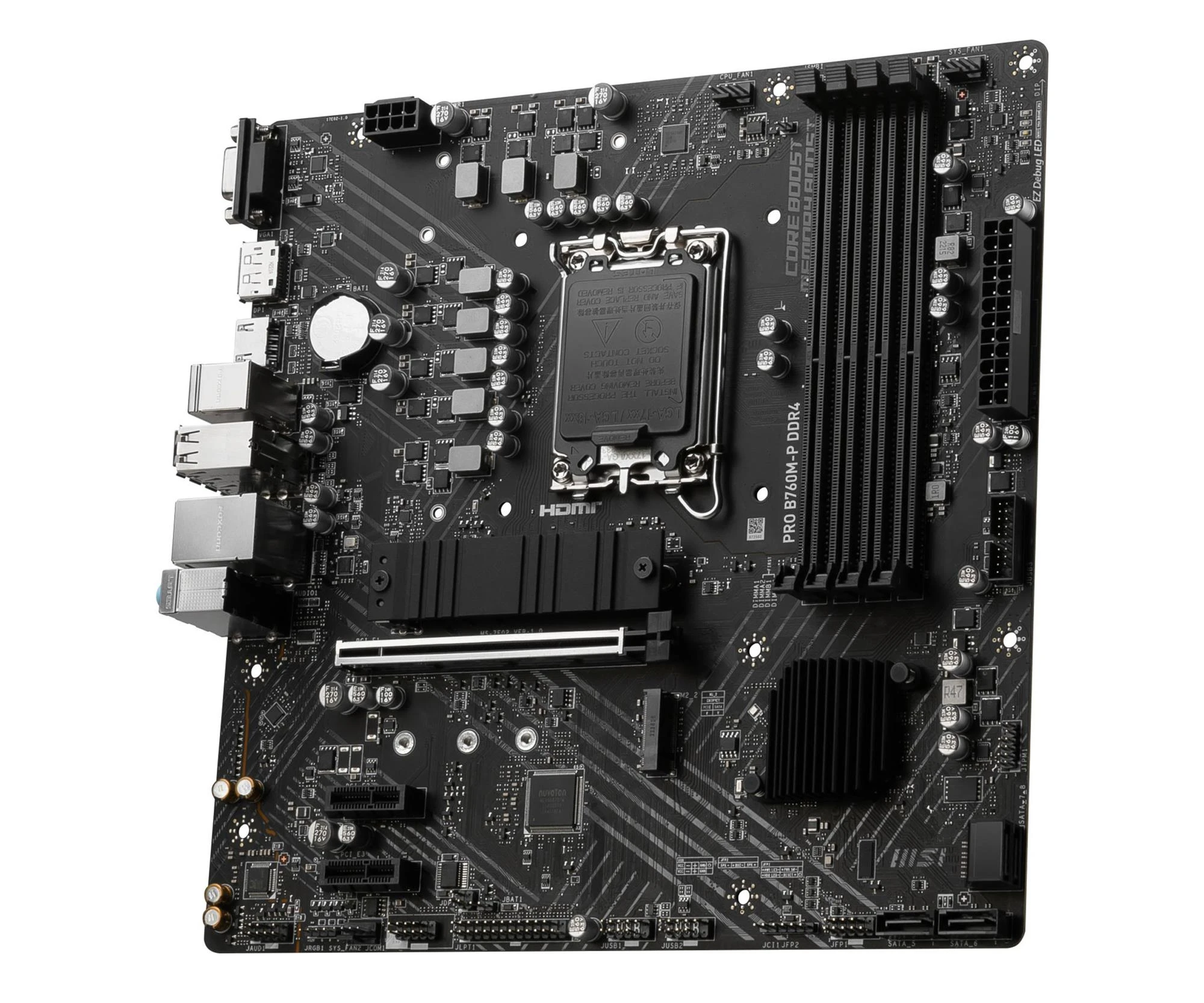 MSI PRO B760M-P DDR4 EU Тип охолодження чіпсета материнської плати  Пасивне 
