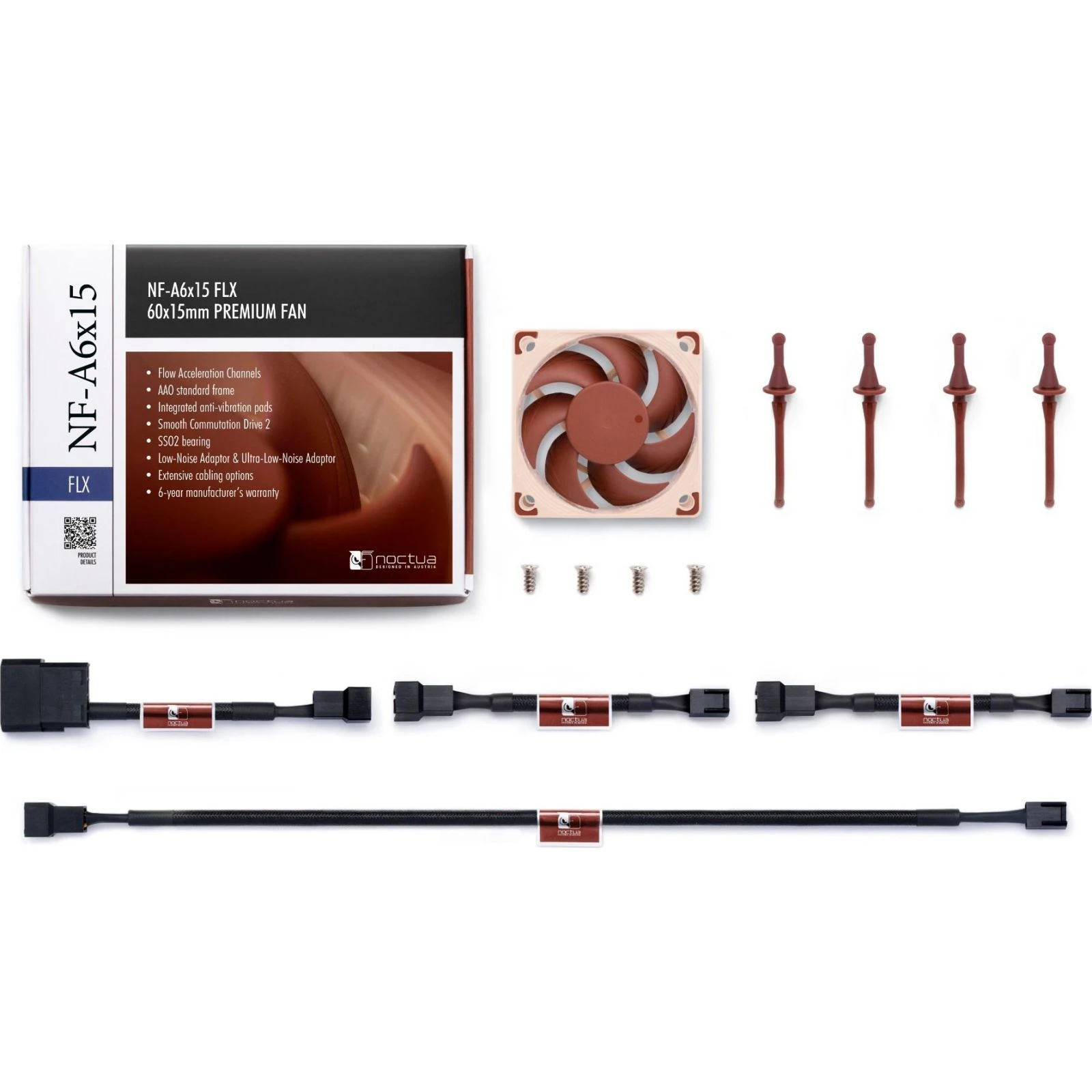 Кулер для корпусу Noctua NF-A6x15 FLX (UA) Кількість вентиляторів: 1;