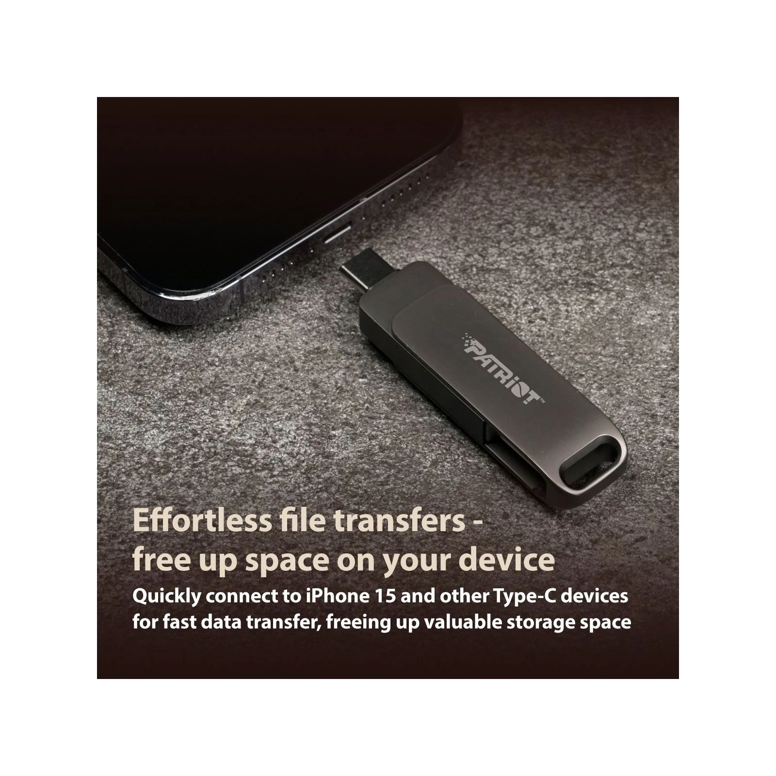 Patriot 32GB Rage R550 Matte Black USB 3.2/Type-C (PE32GR550DSAD) (UA) Тип: З висувним USB; Об'єм пам'яті: