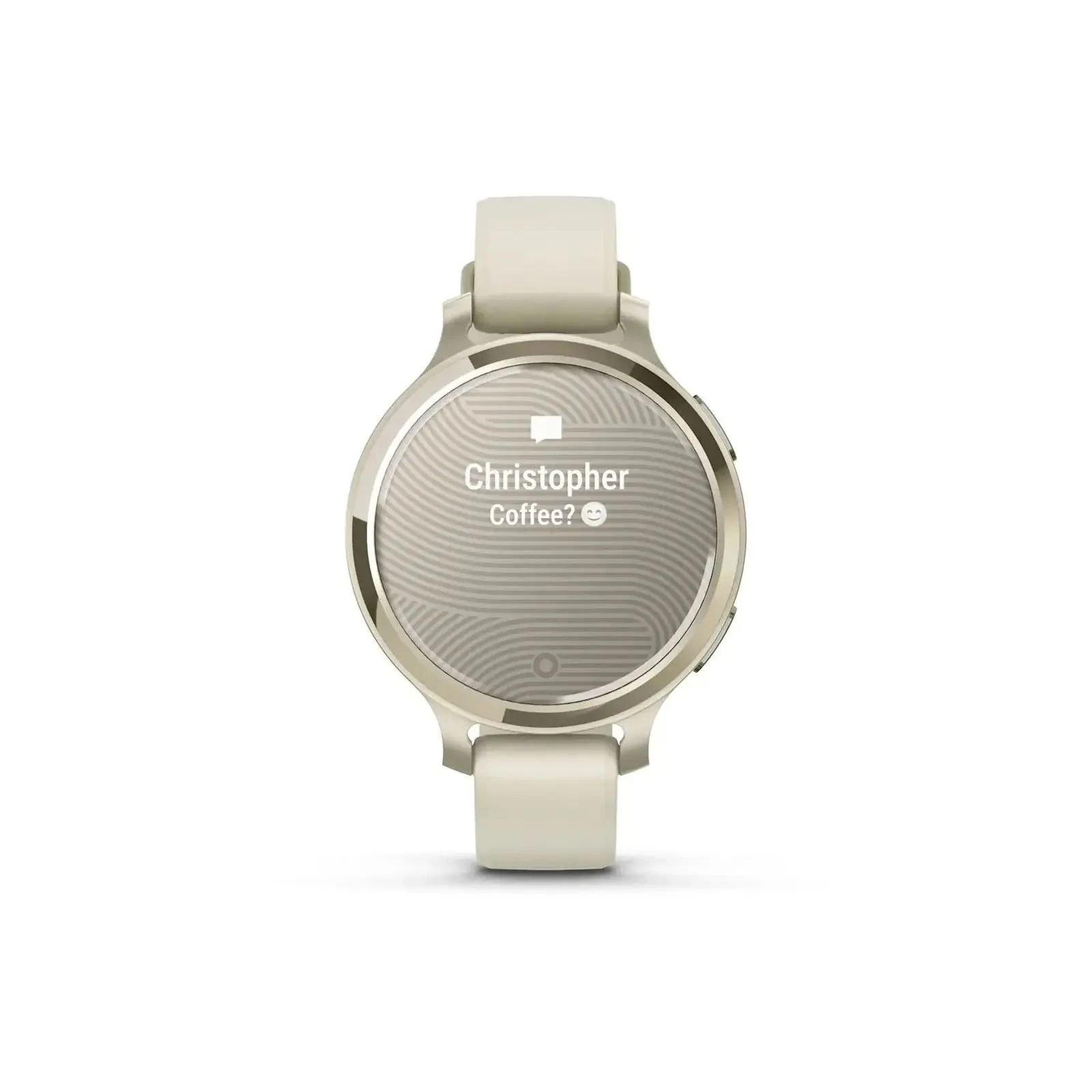 Garmin Lily 2 Active, Lunar Gold/Bone, Silicone, (010-02891-00) (UA) Форма часов круглые