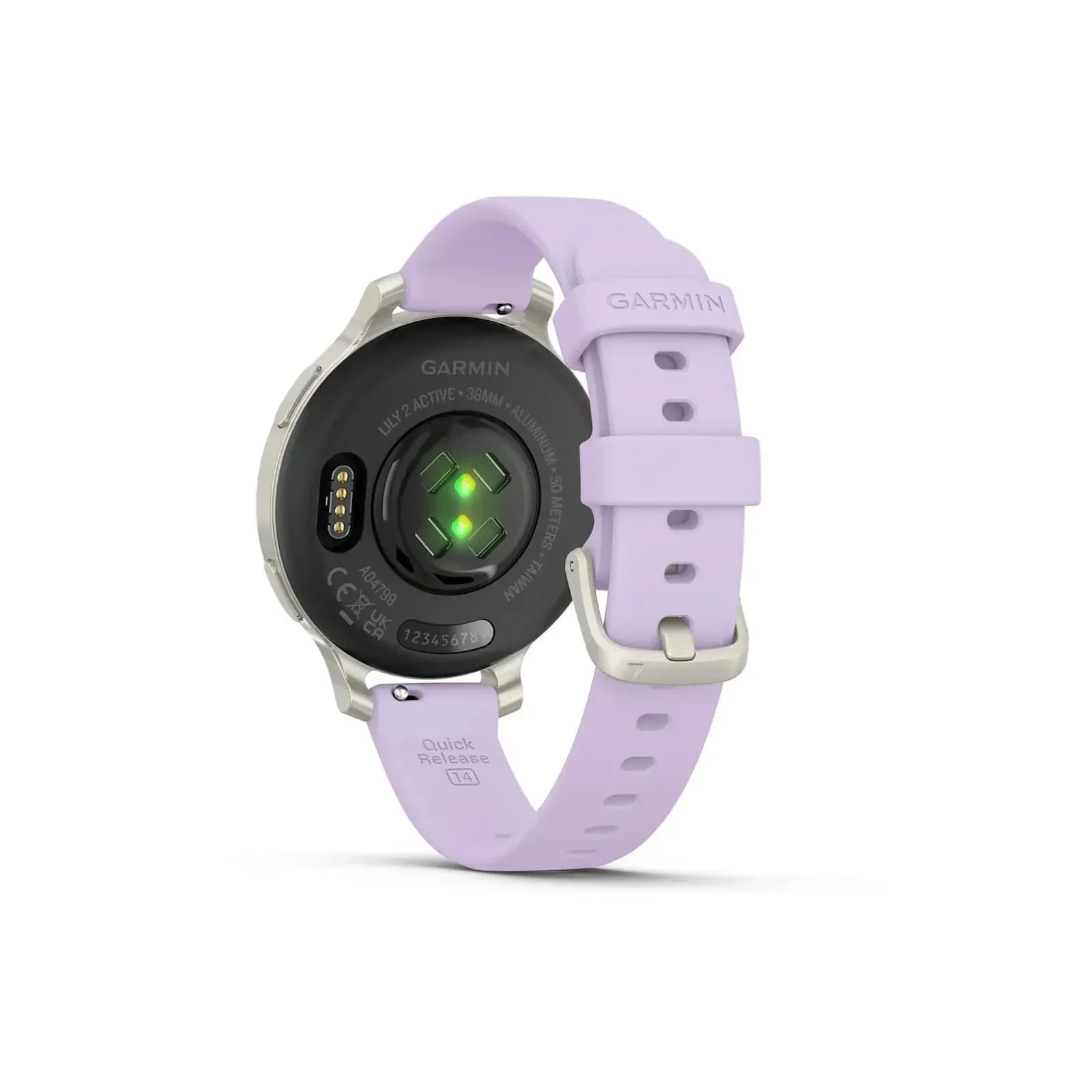 Garmin Lily 2 Active, Silver/Jasmine Purple, Silicone, (010-02891-01) (UA) тип дисплея  кольори 