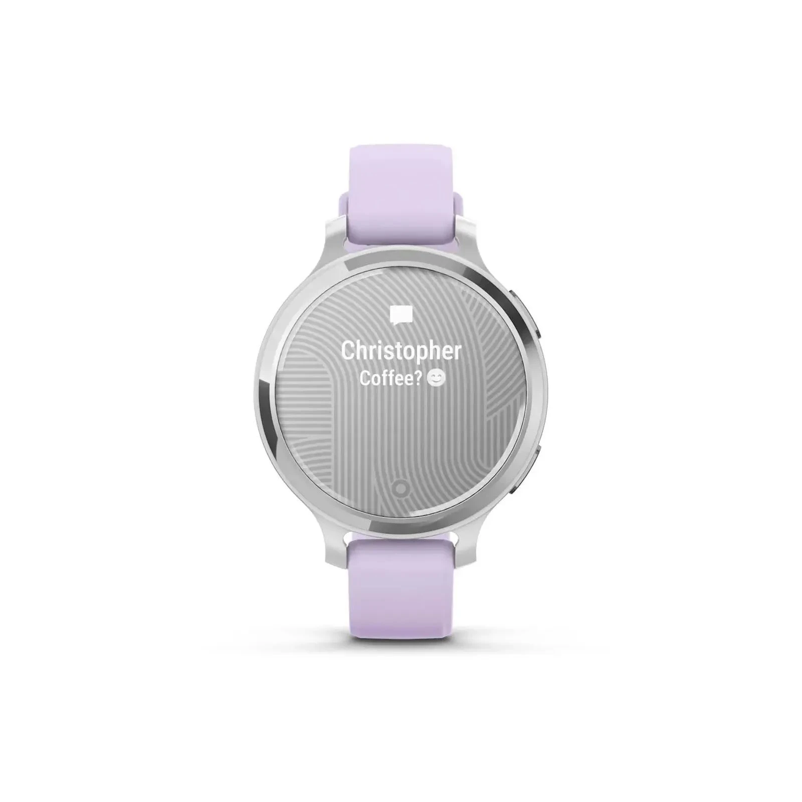 Garmin Lily 2 Active, Silver/Jasmine Purple, Silicone, (010-02891-01) (UA) Форма часов круглые