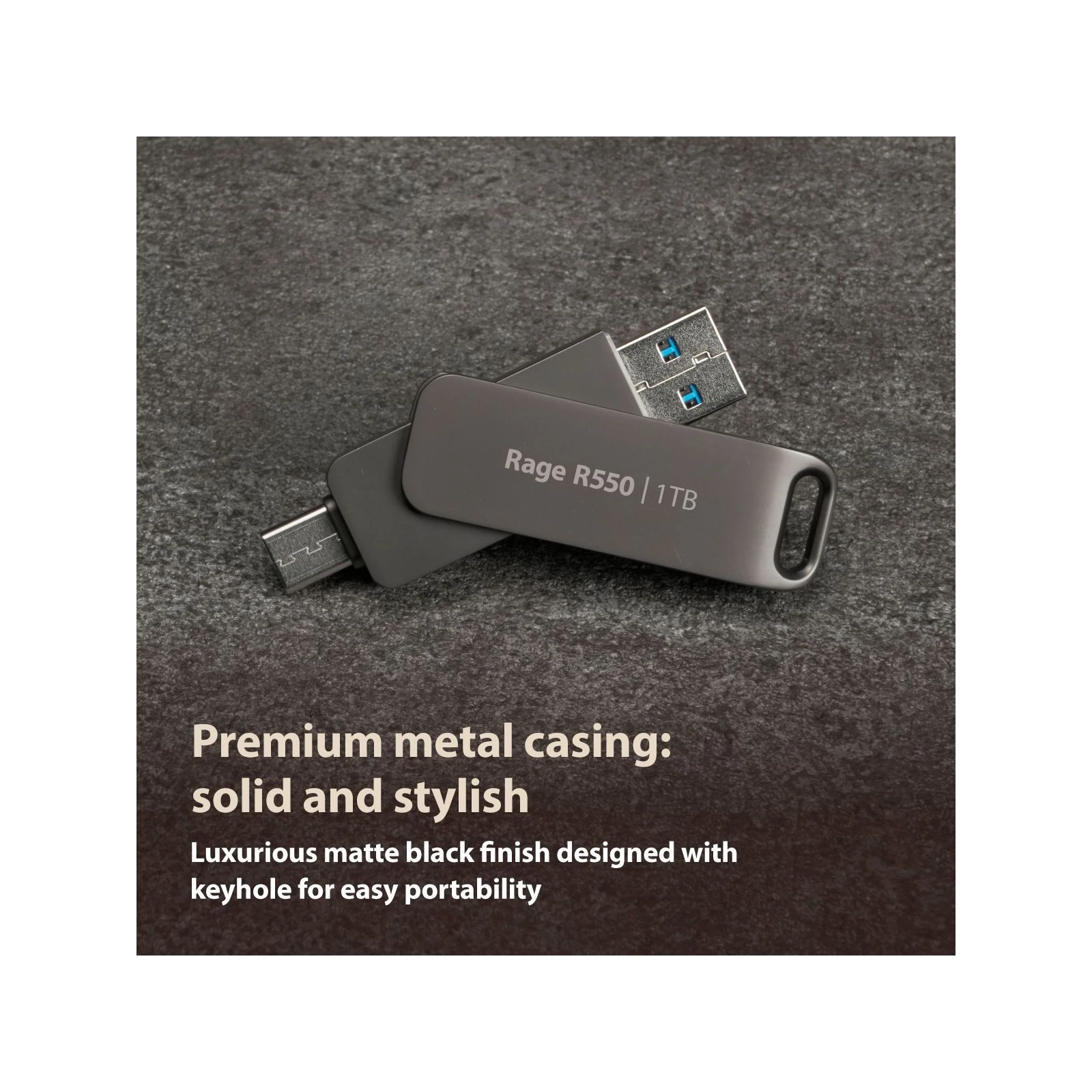 Patriot 32GB Rage R550 Matte Black USB 3.2/Type-C (PE32GR550DSAD) (UA) Інтерфейс USB 3.2, USB Type-C