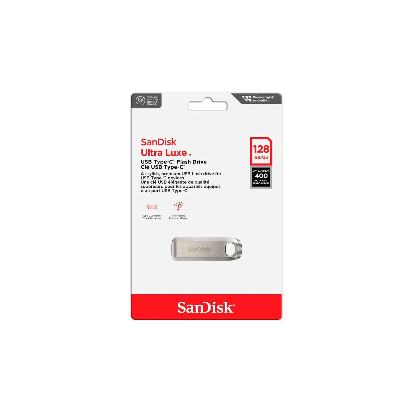 SanDisk 128GB Ultra Luxe Type-C USB 3.2 (SDCZ75-128G-G46) (UA) Об'єм пам'яті: 128 Gb;