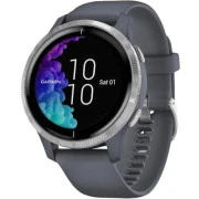 Спортивные часы Garmin Venu Silver Stainless Steel Bezel w. Granite Blue and Silicone B. (010-02173-01/03) 010-02173-03