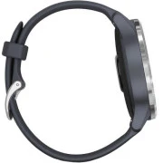 Спортивные часы Garmin Venu Silver Stainless Steel Bezel w. Granite Blue and Silicone B. (010-02173-01/03) 010-02173-03