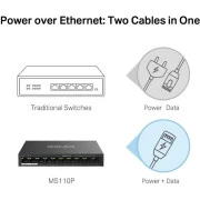 Комутатор некерований Mercusys MS110P (MS110P) (UA)
