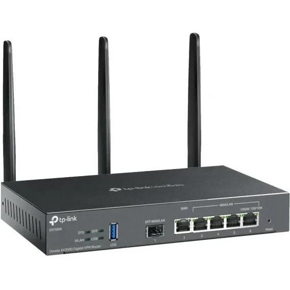 Беспроводной маршрутизатор TP-Link Omada ER706W (ER706W) (UA) Бренд: TP-Link; Стандарт: 802.11ax (Wi-Fi 6);