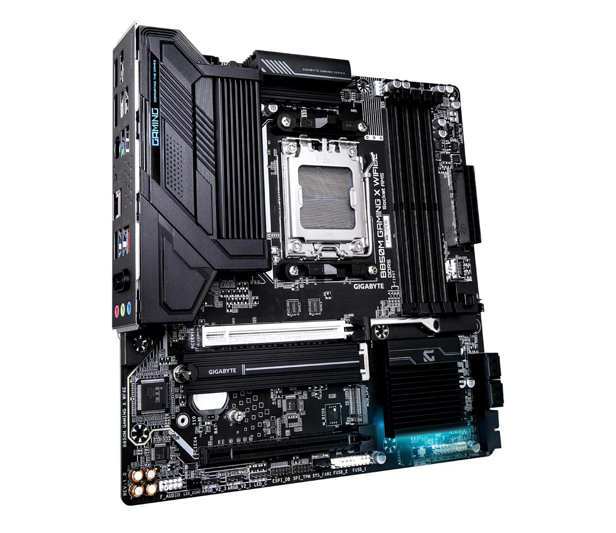 Gigabyte B850M GAMING X WF6E EU Охлаждение секции питания радиатором  Да (Полностью охлаждаемая силовая часть с алюминиевым радиатором)