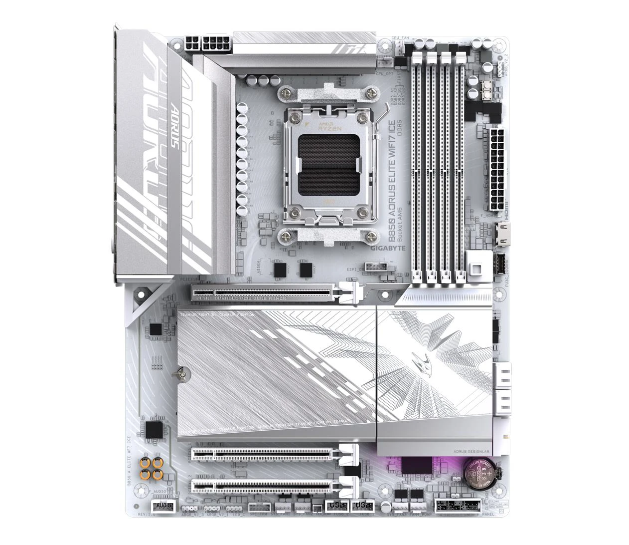 Gigabyte B850 A ELITE WF7 ICE EU Совместимость с SSD-накопителями m.2 с радиатором  нет