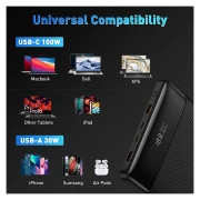 Baseus Blade Digital Display 20000mAh PD/100W, Black (PPDGL-01, PPBLD100-S) (PPBL000201) (UA)